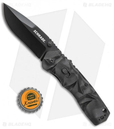 Schrade MAGIC Dual Action Spring Assisted Knife Black (3.375" Black) SCHA12B - Image 3