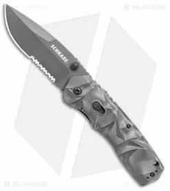 Schrade MAGIC Dual Action Spring Assisted Knife Gray (3.375" Gray Serr) SCHA12S