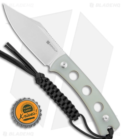 SENCUT Waxahachie Fixed Blade Knife Natural G-10 (3.7" Satin) SA11B - Image 4