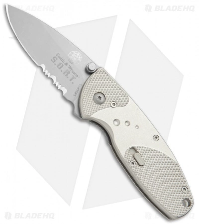 Smith & Wesson Large S.O.R.T. Spring Assisted Knife Champagne (2.5" BB Serr)