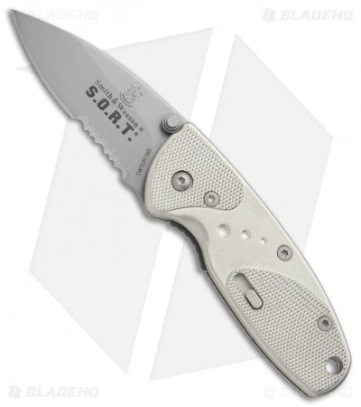 Smith & Wesson Medium S.O.R.T. Spring Assisted Knife Champagne (2" BB Serr)