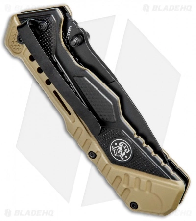 Smith & Wesson Spring Assisted Knife Black & Tan (3.3" Black) 1084302 - Image 3
