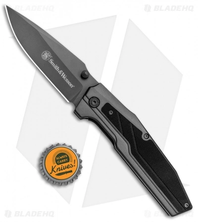 Smith & Wesson Drop Point Spring Assisted Knife Gunmetal (3.6" Gray) 1084300 - Image 4