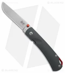 Smith And Sons Smith & Sons OX Liner Lock Knife Gray G-10/Red Accents (3" Stonewash D2)