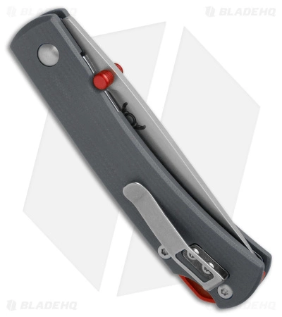 Smith And Sons Smith & Sons OX Liner Lock Knife Gray G-10/Red Accents (3" Stonewash D2) - Image 3