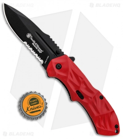 Smith & Wesson Black Ops 3 Red A/O Knife (3.35" Black Serr) SWNKD - Image 4