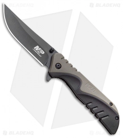 Smith & Wesson M&P M2.0 U.G. Spring Assisted Knife OD Overmold (3.25" Black) 1100042