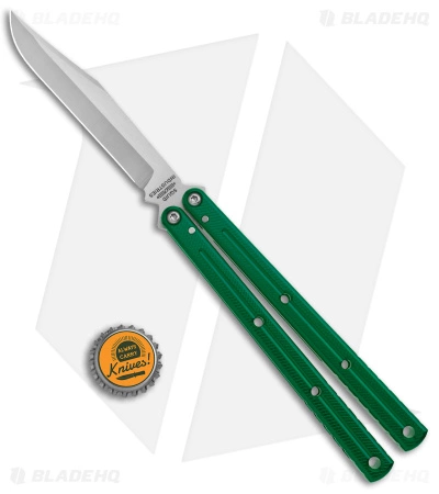 Squid Industries Krake Raken Bowie V2.5 Balisong Green (4.5" Satin) - Image 4