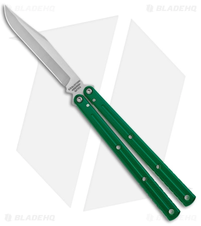 Squid Industries Krake Raken Bowie V2.5 Balisong Green (4.5" Satin)