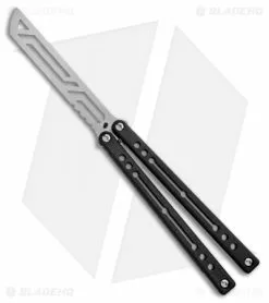 Squid Industries Nautilus V2 Butterfly Balisong Trainer Silver/Black (Satin)