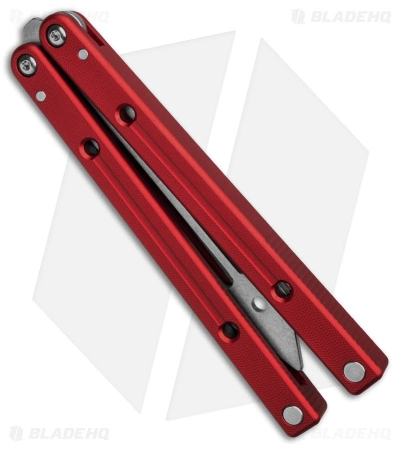 Squid Industries Squidtrainer V4 Butterfly Balisong Trainer Red (4.5" SW) - Image 3