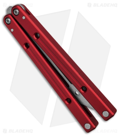 Squid Industries Squidtrainer V4 Butterfly Balisong Trainer Red (4.5" SW) - Image 2