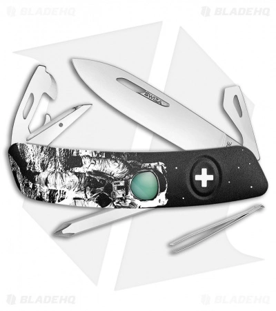 Swiza D04 Moonwalk Swiss Pocket Knife Black (3" Satin)