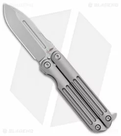 Terrain 365 Balisong Terravantium Butterfly Knife Titanium (2" Bead Blast)