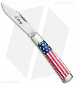 Great Eastern Cutlery GEC #94 Tidioute Liberty Pocket Knife Flag Acrylic (2.61" Satin)