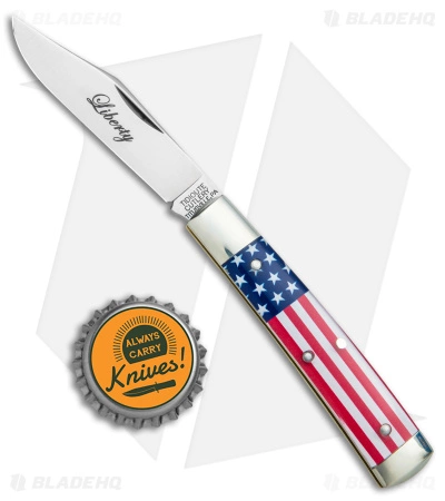 Great Eastern Cutlery GEC #94 Tidioute Liberty Pocket Knife Flag Acrylic (2.61" Satin) - Image 4