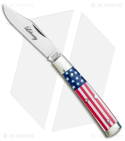 Great Eastern Cutlery GEC #94 Tidioute Liberty Pocket Knife Flag Acrylic (2.61" Satin)