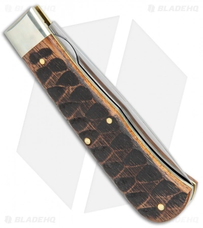 Great Eastern Cutlery GEC #23 Pioneer Trapper Knife 4.5" Liner Lock Brazilian Cherry Beaver Tail - Image 3