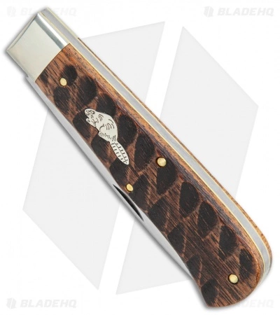 Great Eastern Cutlery GEC #23 Pioneer Trapper Knife 4.5" Liner Lock Brazilian Cherry Beaver Tail - Image 2