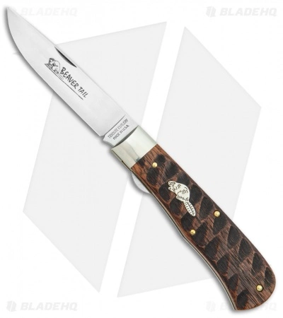 Great Eastern Cutlery GEC #23 Pioneer Trapper Knife 4.5" Liner Lock Brazilian Cherry Beaver Tail