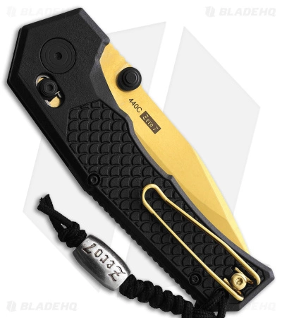 Willumsen Copenhagen Zero7 Cross Bar Knife Black GFN (3.5" Gold) - Image 2