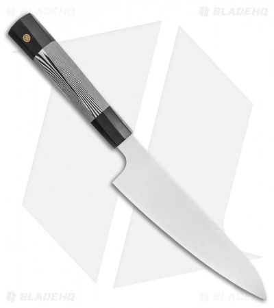 Xin Cutlery Xincare 7.5" Kiritsuke Chef's Kitchen Knife Black/White G10 - Image 2