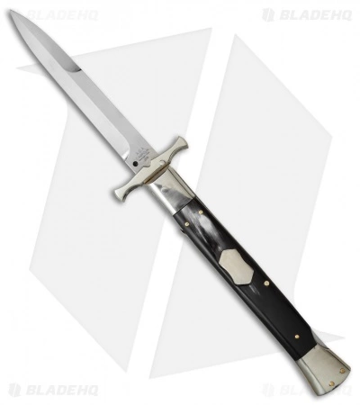 AGA Campolin 13" Bat Swinguard Automatic Dark Horn (5.75" Satin Bayonet)