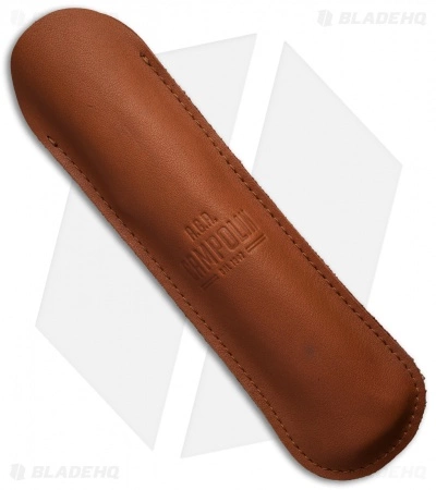 AGA Campolin 13" Swinguard Automatic Knife Brass/Ebony Wood (5.75" Satin Bayo) - Image 4