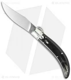 Lepre 9" Sicilian Picklock Automatic Knife Dark Horn (3.7" Satin)