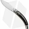 AGA Campolin Diana Lever Lock Automatic Knife Dark Horn (3.75" Satin)