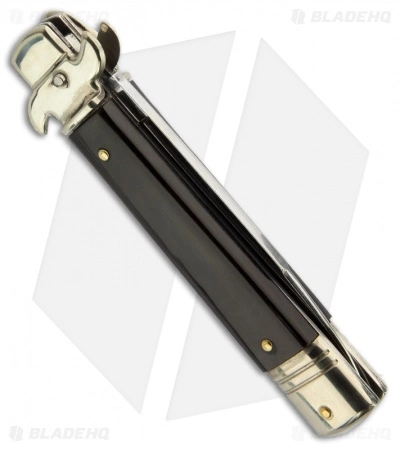 AKC Leverletto 7.75" Lever Lock Auto Italian Knife Cocobolo/Brass (3.2" Flat) - Image 2