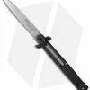 AKC Leverletto 9" Lever Lock Automatic Italian Knife Black (4" Satin Flat)