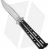 Bear & Son 117 Large Butterfly Knife Black (4" Satin)