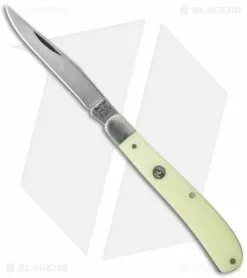 Bear & Son Slimline Slip Joint Knife 3.875" Yellow Delrin C3148