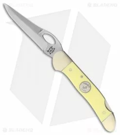 Bear & Son Cowhand Lockback Knife Yellow Delrin (2.875" Satin) C3149L