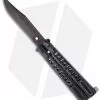 Bear OPS Bear-Song III Butterfly Knife Black G-10 (4.38" Black Plain) B-300-B4-T