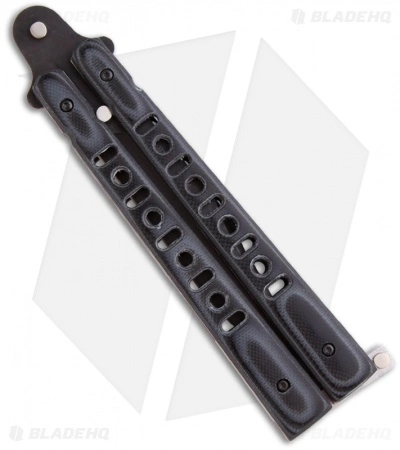 Bear OPS Bear-Song III Butterfly Knife Black G-10 (4.38" Black Plain) B-300-B4-T - Image 2
