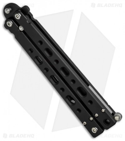 Bear OPS Bear-Song V Butterfly Knife Black Aluminum (4.38" Black) B-500-AlBK-B - Image 3
