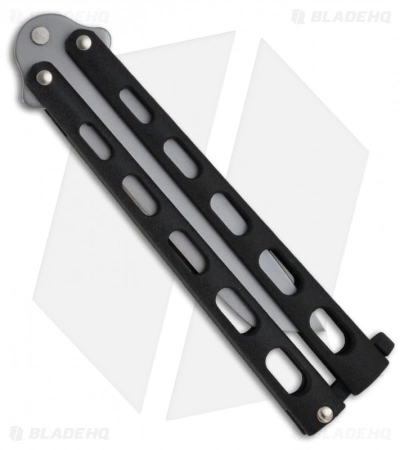 Bear & Son 114AB Large Tanto Butterfly Knife (4" Bead Blast) - Image 2