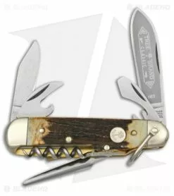 Boker Camp Knife 2.50" Brown Stag 110182HH