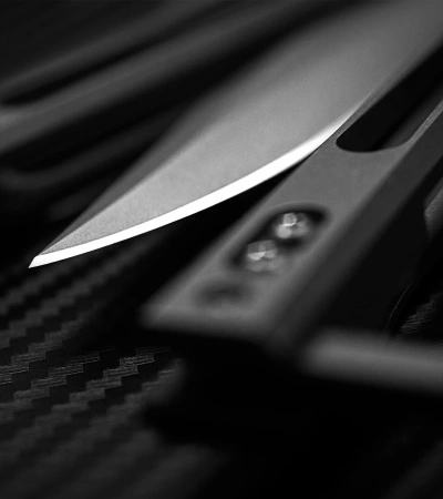 BRS ALT Alpha Beast Balisong Butterfly Knife Titanium (4.5" Stonewash) - Image 6