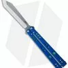 BRS Premium Replicant Balisong Butterfly Knife Blue G-10/Green Ti (4.5" SW)