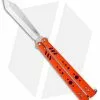 BRS Premium Replicant Balisong Butterfly Knife Orange G-10/Purple Ti (4.5" SW)