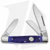 Buck Creek Big Diamond Pocket Knife 4.25" Blue Pick Bone