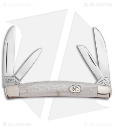 Buck Creek Little Bear & Bull Pocket Knife 3.625" Cracked Ice