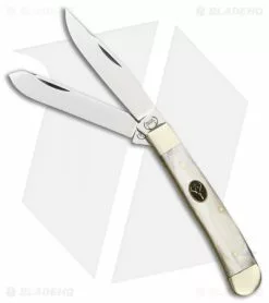 Buck Creek Trapper Pocket Knife 4.125" Cracked Ice