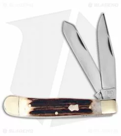 Buck Creek Trapper Pocket Knife 4.125" Deer Stag