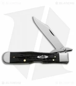 Case Cutlery Case Cheetah Pocket Knife 4.375" Black Buffalo Horn (BH111 1/2L SS) 65013