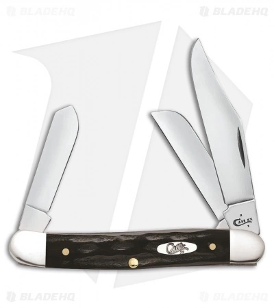 Case Cutlery Jigged Buffalo Horn Stockman Traditional Pocket Knife 3.875" Black