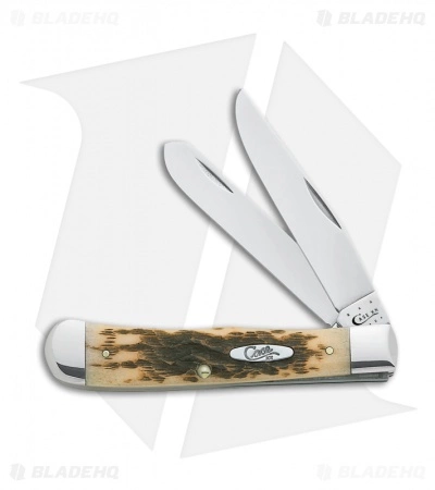 Case Cutlery Case Trapper Knife 4.25" Amber Bone (6254 CV) 0163